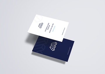 Lifted Business Cards Mockup